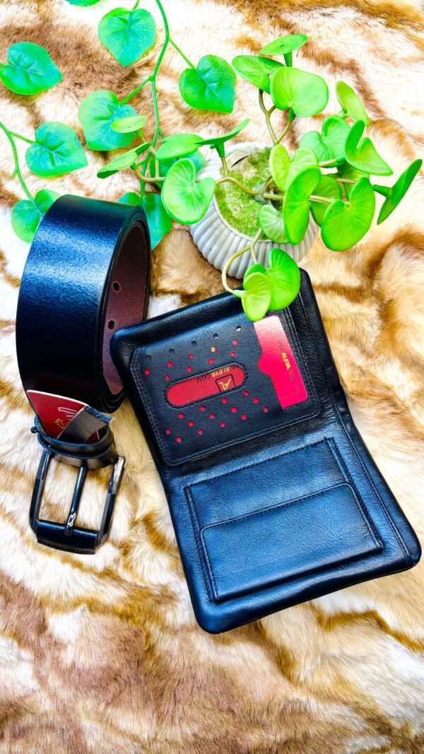 Luxury in Leather – Belt & Wallet Combo by Nice Aleya.Com - Image 4