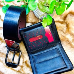 Luxury in Leather – Belt & Wallet Combo by Nice Aleya.Com