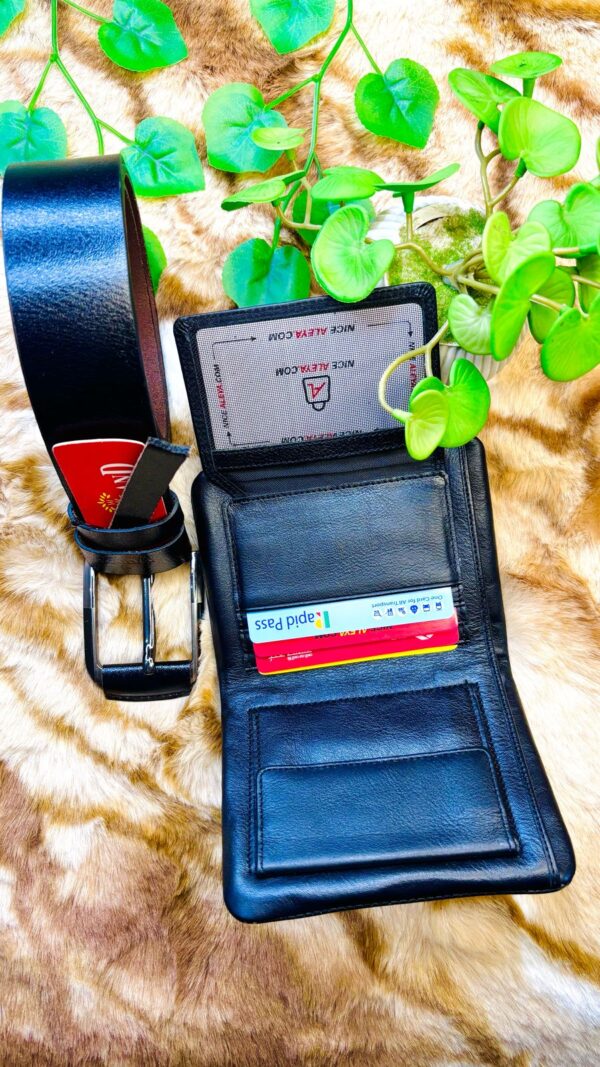 Luxury in Leather – Belt & Wallet Combo by Nice Aleya.Com - Image 6