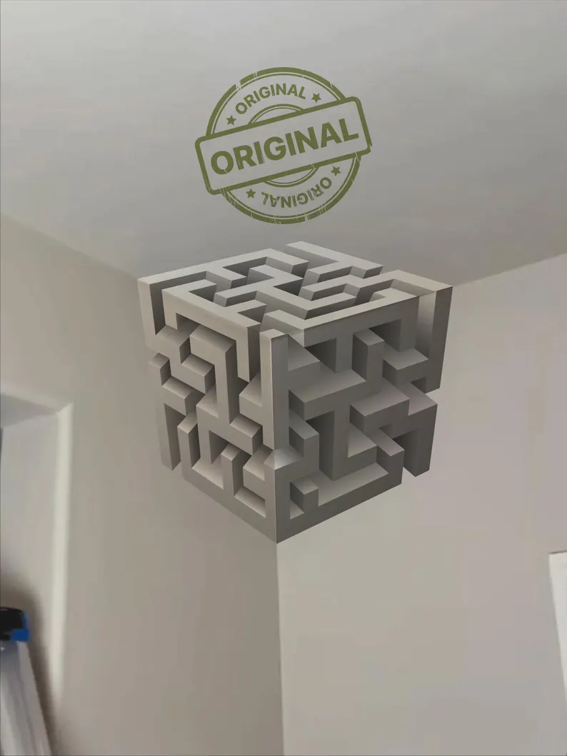 3D কর্নার ওয়াল মেজ ডেকর স্টিকার