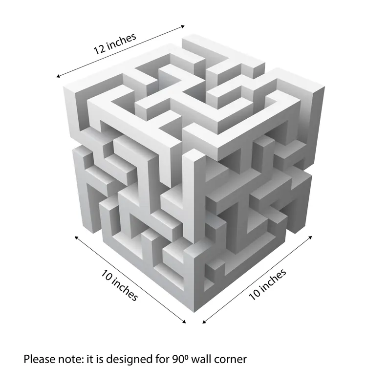 3D কর্নার ওয়াল মেজ ডেকর স্টিকার - Image 2