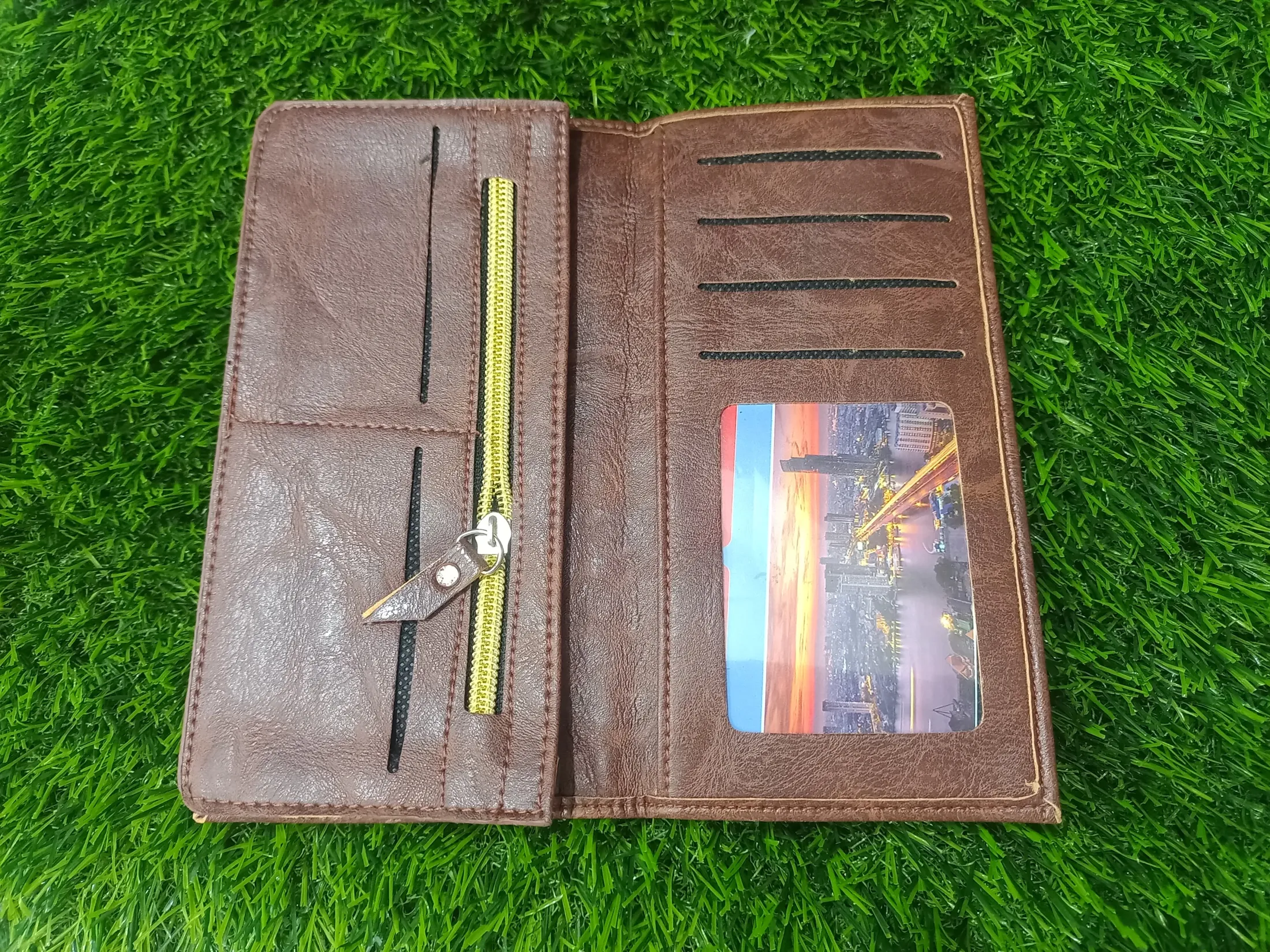 CAT Artificial Leather Long Wallet for Men